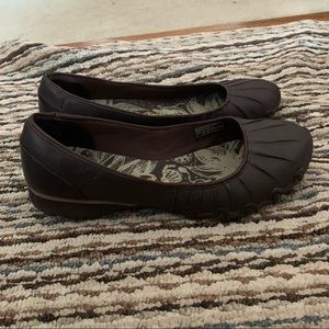 Brown Leather Casual Flat